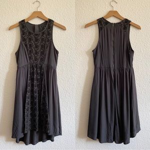 American Eagle Outfitters AEO Floral Embroidered Lace Dress Gray Women’s Size 2